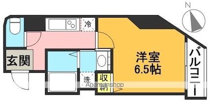 東京都世田谷区羽根木１丁目[1K/24.92m2]の間取図