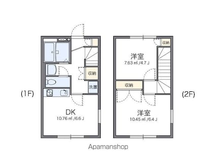 レオパレスＹ[2DK/46.37m2]の間取図