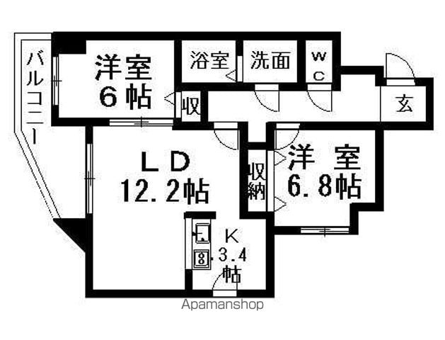 ヴィラ福住の間取り写真