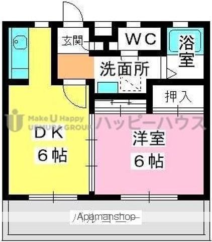 福岡市東区唐原のマンションの間取り