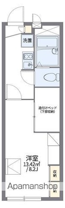 レオパレスＭＡＣＨＩＤＡ[1K/22.35m2]の間取図