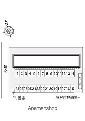 レオパレスＫＯＭＯＴＯ邑楽[1K/23.6m2]の配置図