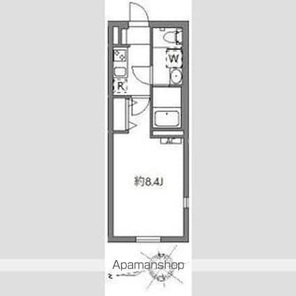 グランピア中野坂上[1K/25.05m2]の間取図