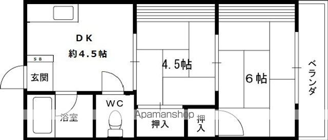 掃部マンションの間取り写真