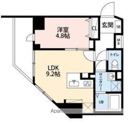 ミルーナヒルズＤ駒込[1LDK/35.26m2]の間取図