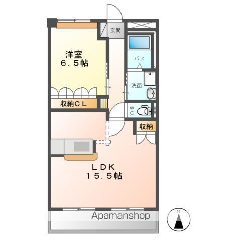 【鹿嶋市緑ヶ丘のアパートの間取り】