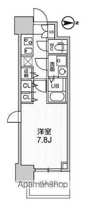 Ｌａ　Ｄｏｕｃｅｕｒ黒川[1K/25.52m2]の間取図