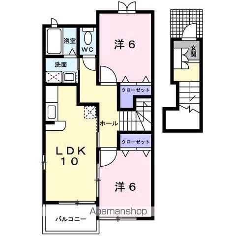 パストラル川部Cの間取り写真