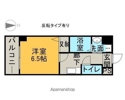 万宝マンション[1K/24.37m2]の間取図