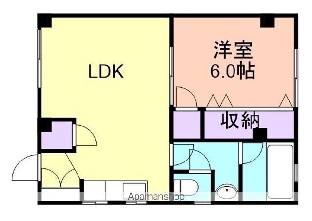 和歌山県和歌山市湊[1LDK/46.69m2]の間取図