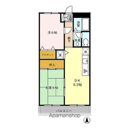 東京都練馬区上石神井３丁目[2DK/51.89m2]の間取図