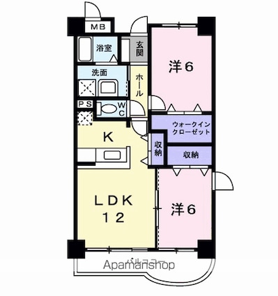 ナッソビーク[2LDK/56.51m2]の間取図