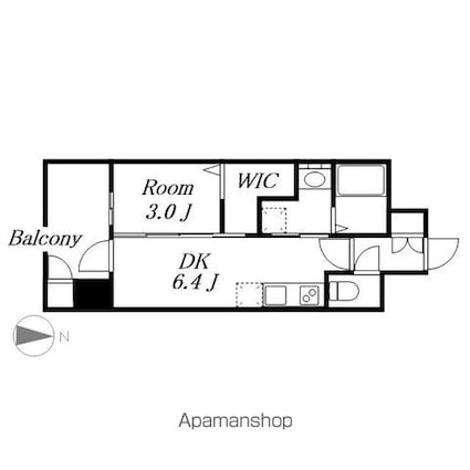 愛知県名古屋市中村区名駅南３丁目[1DK/28.02m2]の間取図