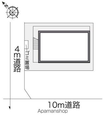レオパレス黒砂台[1K/19.87m2]の配置図