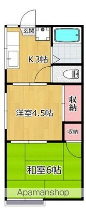メゾン鷺沼[2K/29.16m2]の間取図