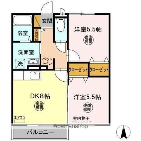 グレースライフ大成 Aの間取り写真