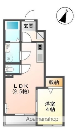 Ｓｔａｒ　Ｔｅｒｒａｃｅ　福室[1LDK/33.81m2]の間取図