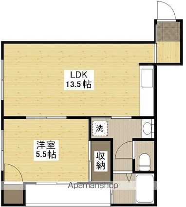 広島県広島市東区矢賀３丁目[1LDK/41m2]の間取図