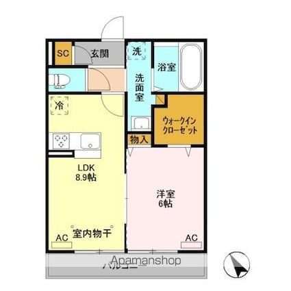 ＴＴ　Ａｎｎｅｘ[1LDK/40.07m2]の間取図