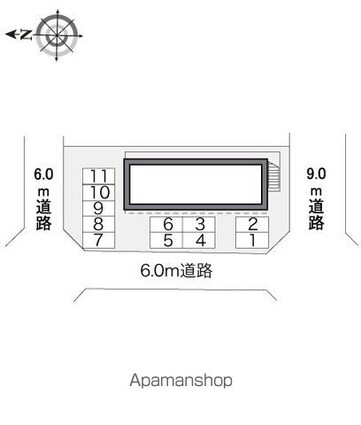 レオパレスサトウ[1K/23.18m2]の配置図