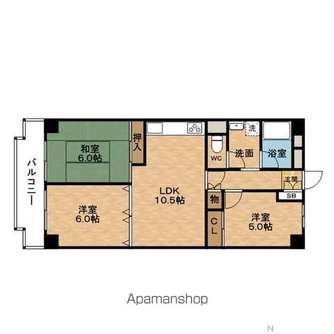 SUNHEIMNAKATSUの間取り写真