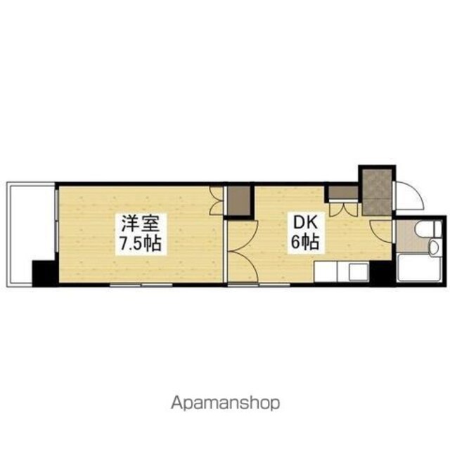 信和ビル[1DK/26m2]の間取図