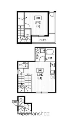 ミハス新高円寺[1LDK/40.57m2]の間取図