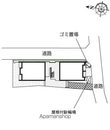 東京都練馬区石神井台２丁目[1R/26.5m2]の配置図