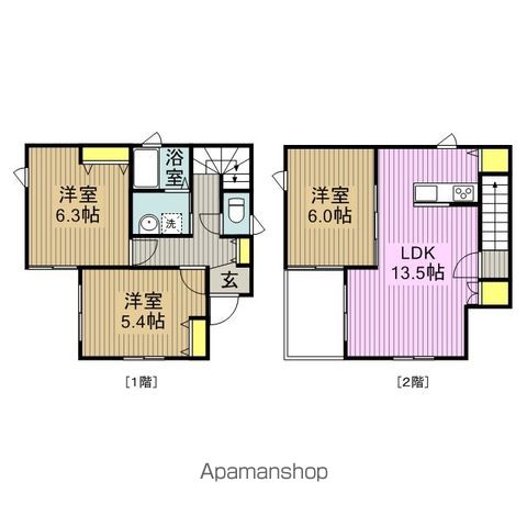 埼玉新都市交通 今羽駅 徒歩8分 2階建 築13年の間取り写真