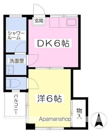 フロンティアＡＴ[1DK/25.92m2]の間取図