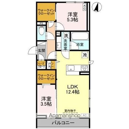 エテルネル近江[2LDK/55.44m2]の間取図