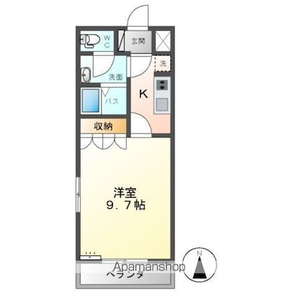 セレーノ[1K/29.75m2]の間取図