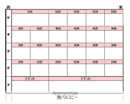 ベルエアー樽味[1K/30.6m2]の配置図