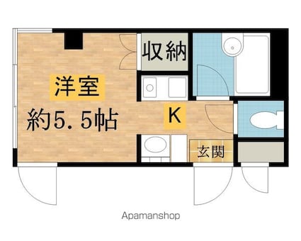 ハンドレッドハイム追分[1R/19.22m2]の間取図