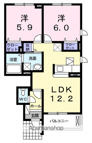 【エスポアール・アンジュの間取り】