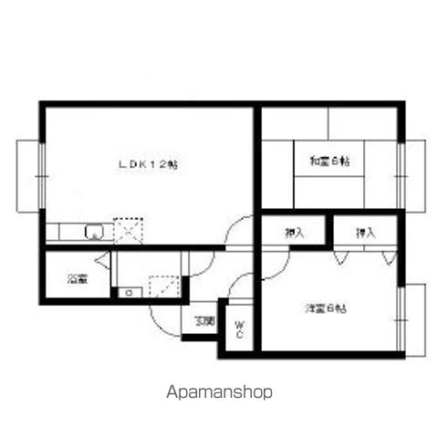 【福岡市東区和白のアパートの間取り】