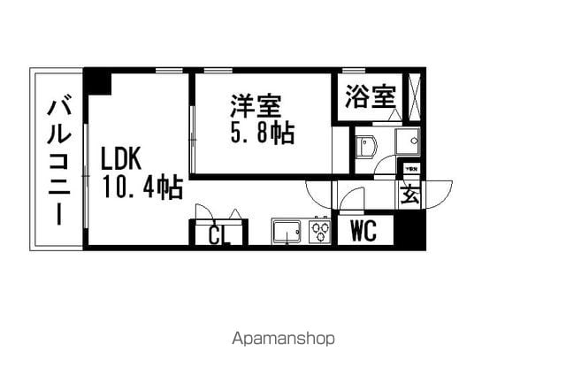 STUDIO DUO 1252の間取り写真