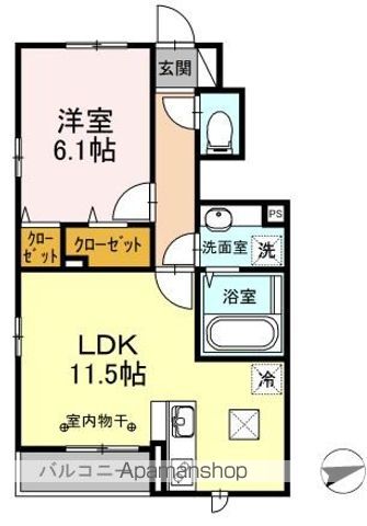 立川市砂川町のアパートの間取り