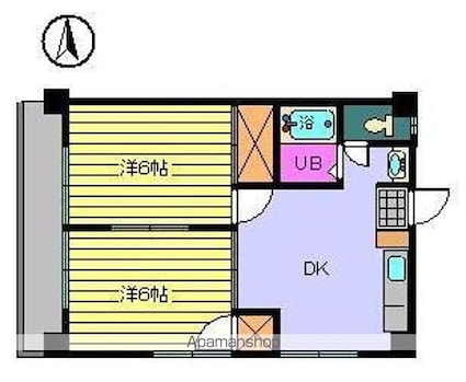 サザンコート[2DK/40.5m2]の間取図