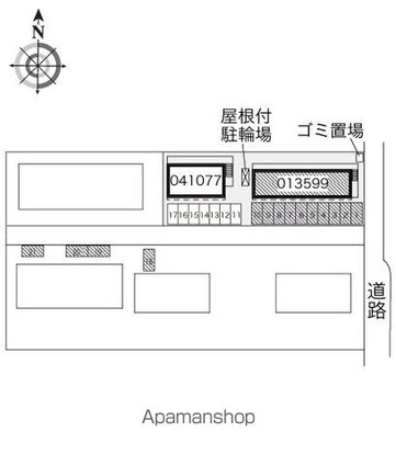 レオパレスＷｉｎ[1K/20.28m2]の配置図