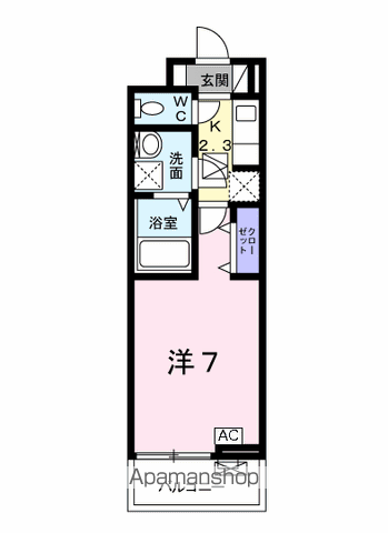 【岐阜市清住町のアパートの間取り】