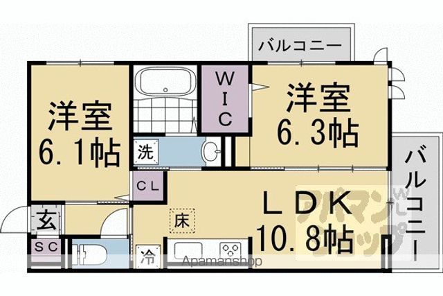 DーROOM 一乗寺の間取り写真