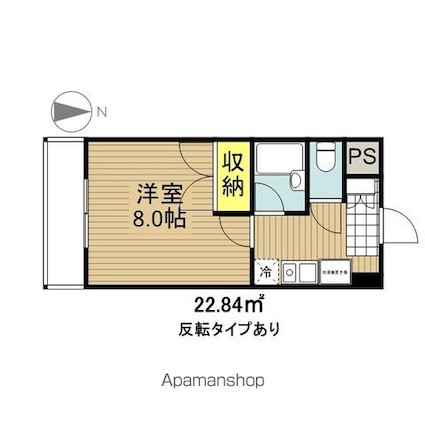 Ｍｕｓｅ　Ｍｉｚｕｈｏ[1K/22.84m2]の間取図