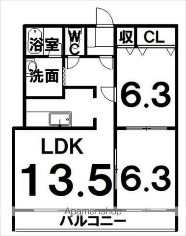 グリーンオークマンションの間取り写真