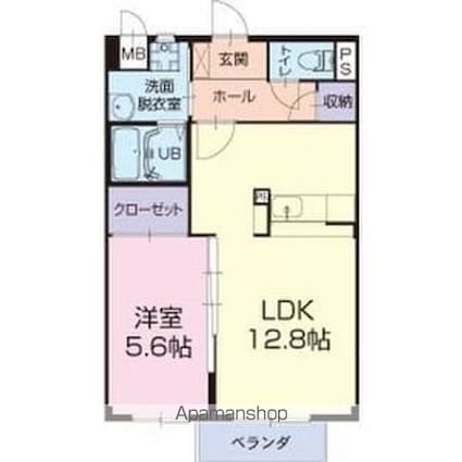 パークハイム信長[1LDK/44.75m2]の間取図