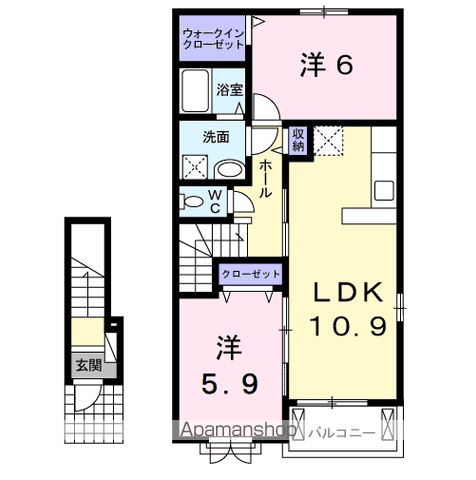 【グランパール延方Ⅰの間取り】