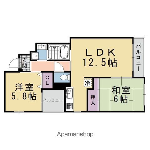 グローリアス長岡京の間取り写真