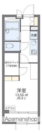 レオパレスＧＦ白鷺[1K/22.35m2]の間取図