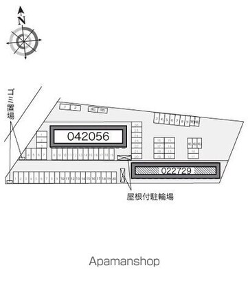 レオパレス石鎚[1K/26.08m2]の配置図