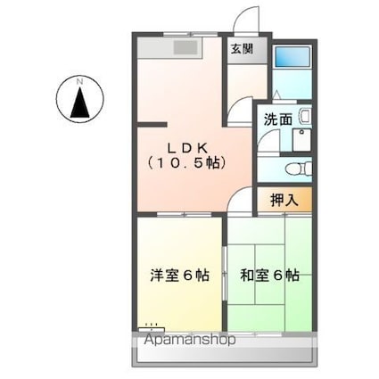 ステージ　マノン[2LDK/49.5m2]の間取図